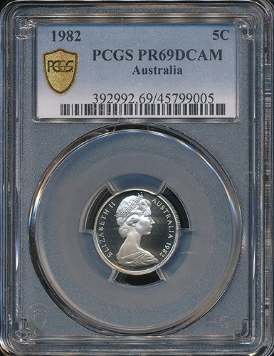 Australia 1982 Five Cents 5c (Echidna) - PCGS PR69DCAM - Picture 4 of 6