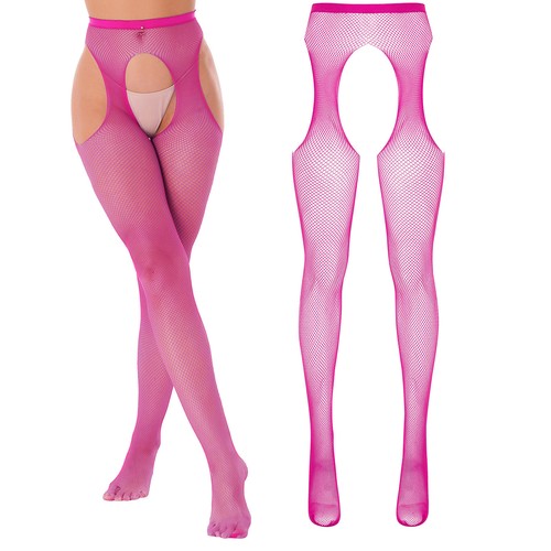 Mujer Fishnet Open Crotch Pantymedias Calcetines Medias transparentes Medias Brilla Lencería brillante - Imagen 27 de 85