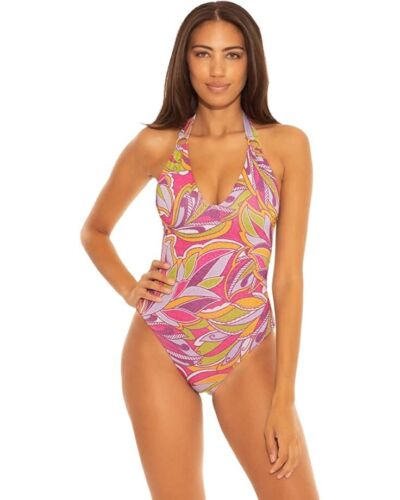 Becca Psychedelica Nina Plunge Einteiler Badeanzug Damen Gr. S