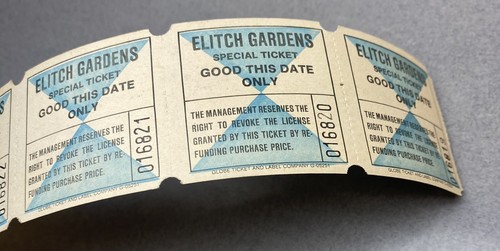 Vintage Elitch’s Amusement Park Ticket 5 Tickets Denver Colorado - Picture 3 of 6