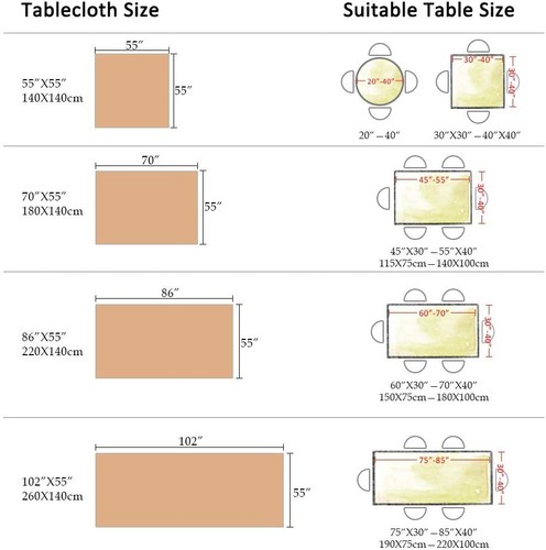Stylish Square Rectangular Tablecloth/Table Cover for Kitchen Dinning Tabletop - Picture 17 of 83