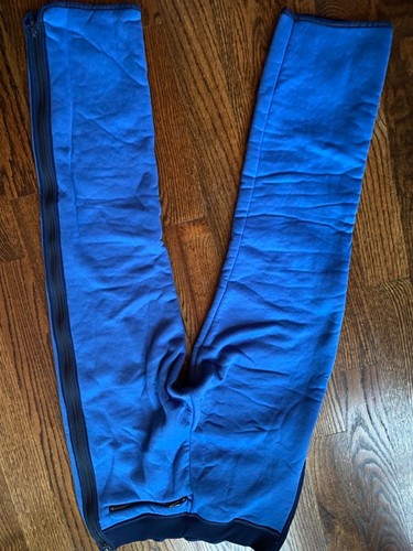 VTG 90s Patagonia Fleece FULL ZIP Sweatpant Lounge Pant Blue Hiking M 31" waist - Picture 9 of 9