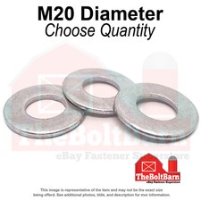 M20 Class 10 Hardened Flat Washers Zinc Clear (Pick Quantity)
