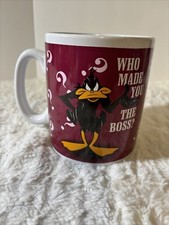 Warner Brothers Studio Daffy Duck Mug Who Made You The Boss 1997