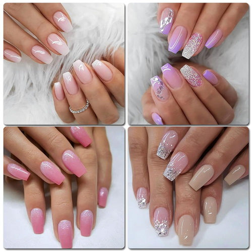 576pc Coffin Press on Nails Short Fake Nails Full P--Short Coffin Presson - Picture 6 of 8
