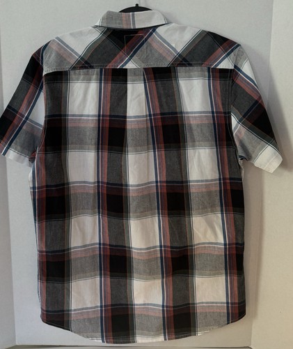Levi’s Men’s M Short Sleeve Plaid Top Button Down Multi Color Cotton Polyester - Picture 3 of 9
