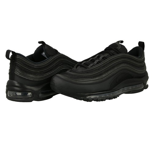 Nike Air Max 97 Retro Sneakers Triple Black ReflectIve Trainers Men New Shoes - Picture 7 of 8