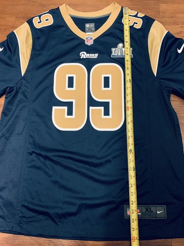 Rare 2019 Super Bowl LIII Aaron Donald Los Angeles Rams NFL Nike Jersey Size XL - Picture 11 of 18