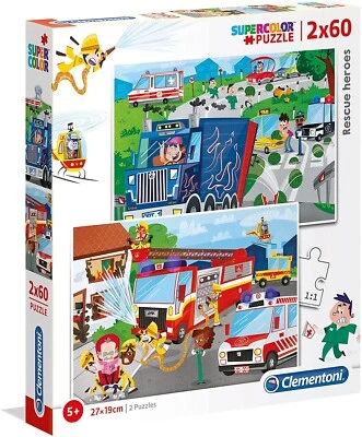 CLEMENTONI - Puzzle 2x60 Teile Einsatzfahrzeuge -  - CLE21602 - Bild 1 von 3