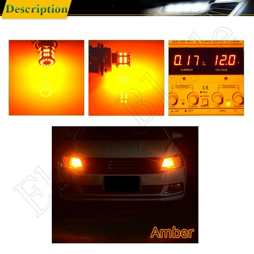 10 x Amber Orange 1156 LED Car Turn Tail Signal Light Lamp Bulb BA15S P21W 12V - Picture 6 of 6