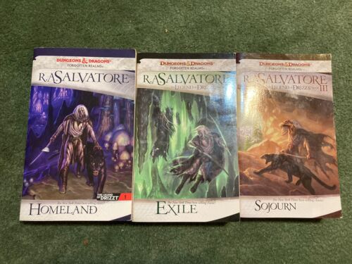 Forgotten Realms The Legend of Drizzt 1-3 Dungeons & Dragons. Homeland, Exile, - Picture 1 of 5