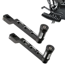 For Harley Touring Softail Black Edge Cut Heel/Toe Shift Lever with Shifter Peg