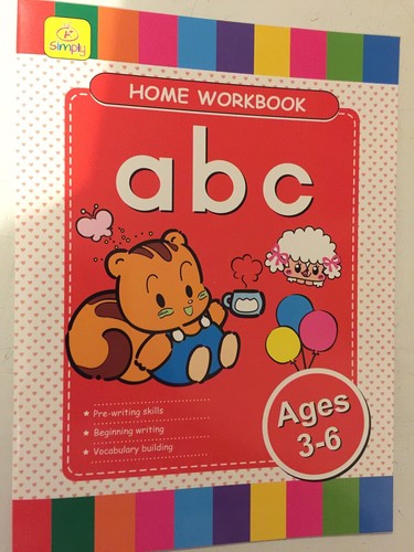 a b c CHILDREN'S LEARNING -  HOME WORKBOOK    a b c   AGE 3-6   40 PAGE BOOKLET - Picture 1 of 3