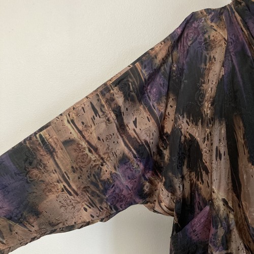 Vtg Red's Threads Jacket Hand Dyed Hippie Art to Wear S M L XL One Size - Picture 9 of 17