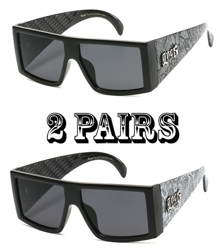 1 or 2 Pair Locs Authentic Large Thick Arms Flat Top Sunglasses Bandana Temples - Picture 27 of 34