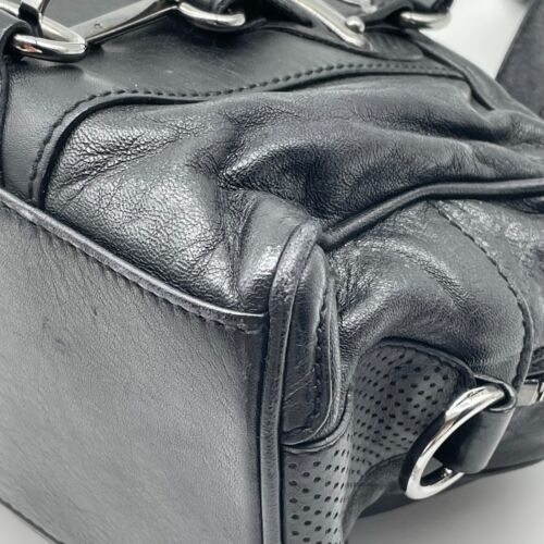 BALENCIAGA The Editors Bolso de Mano Bolso Boston Cuero Negro 159703 Y2K Auténtico - Imagen 9 de 24