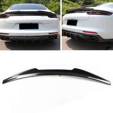 Rear Trunk Spoiler Wing Lip For Porsche Panamera 971 2017-2019 2018 Carbon Fiber