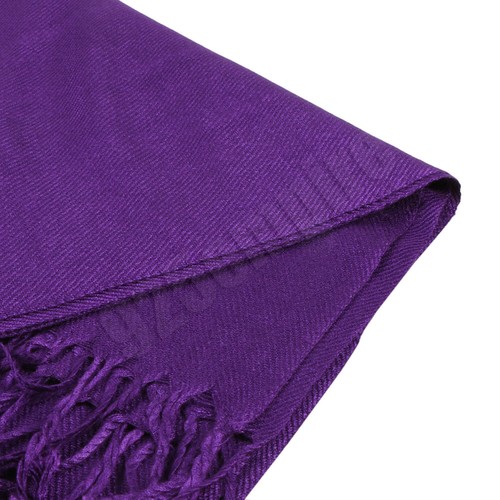 Mantón de pashmina de seda maciza y estola envolvente bufanda de mezcla de lana y seda - Imagen 29 de 88