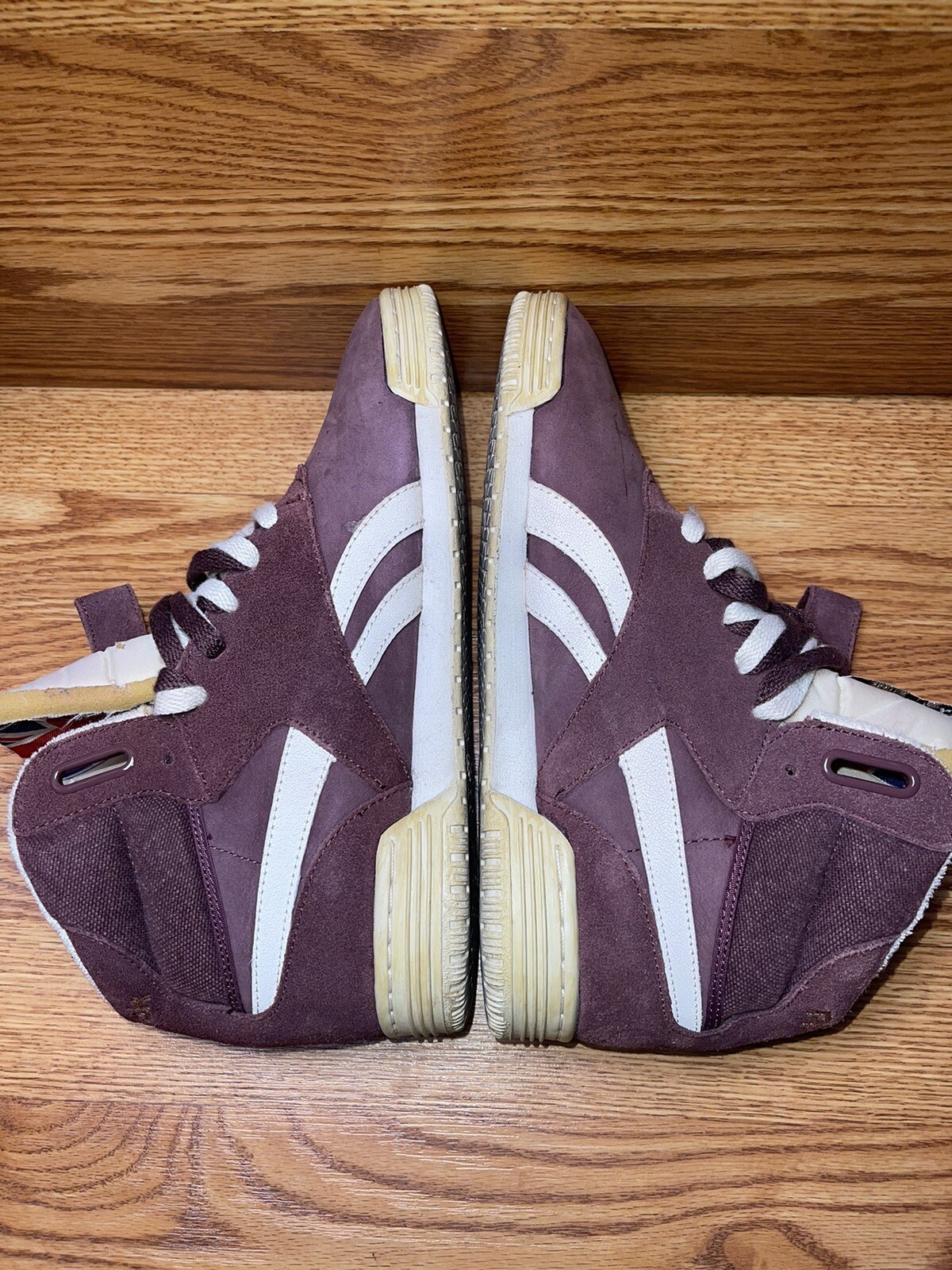 Men’s Reebok High Tops Purple & Creme Suede Engla… - image 8