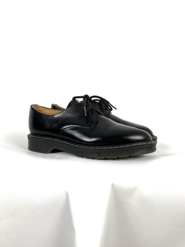Solovair Gibson Size UK 6 US 7 Black Rub-Off Hi-Shine Leather Derby Shoes - 第 1/16 張圖片