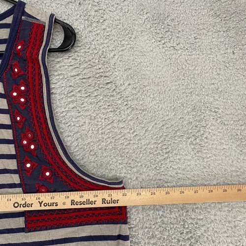 Free People Tank Womens Large Boxy Boho Western Embroidered Wear Your Sparkle - Picture 5 of 11