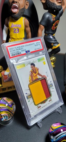 EVAN MOBLEY 2021 RC PSA 10 POP 4 GAME-WORN FLAWLESS COLLEGIATE PATCHES GOLD 6/10 - Picture 6 of 8
