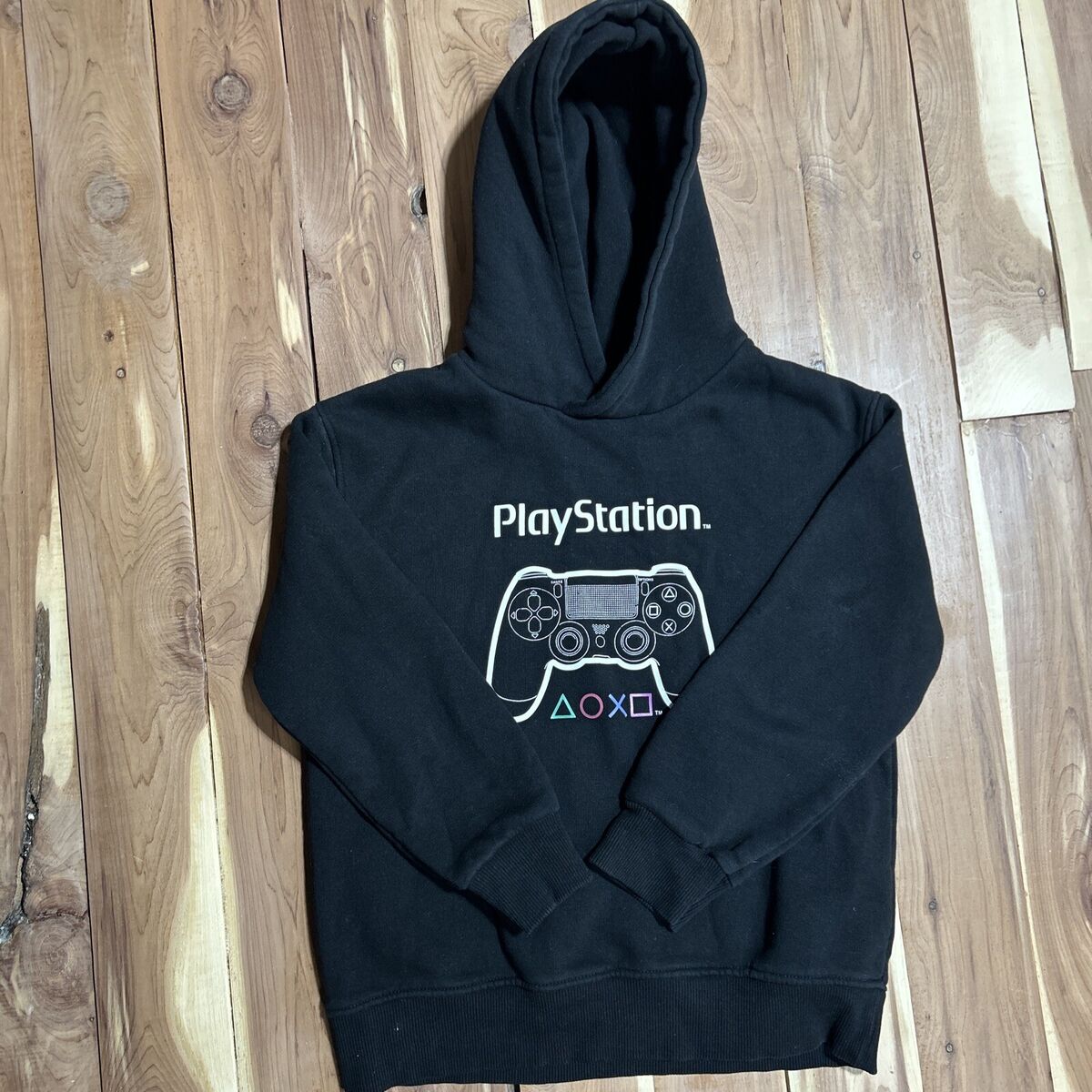 Zara PlayStation Hoodie Black Boys Size 9 Official PlayStation Licensed Product