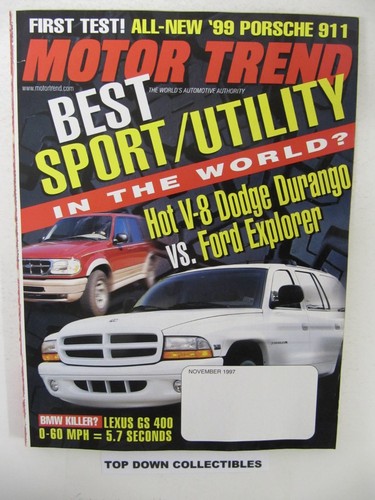 Motor Trend Magazine   November 1997    Best Sport/Utility In The World - Bild 1 von 3