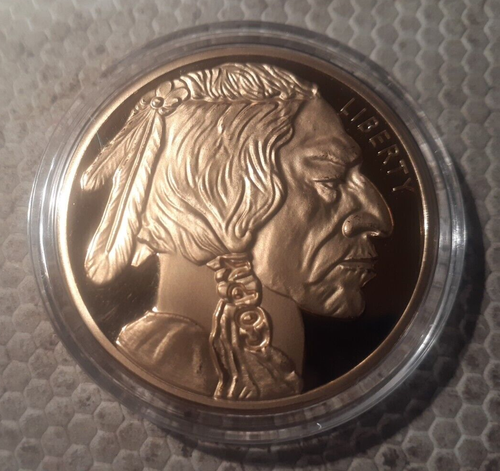 2020 $50 Buffalo Tribute Proof 24Kt Gold Plated Gilded National Collector's Mint - Picture 7 of 10