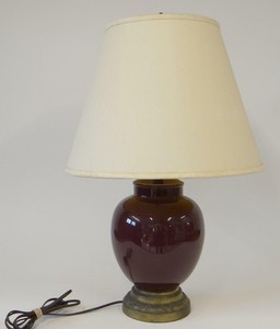 burgundy ceramic table lamps