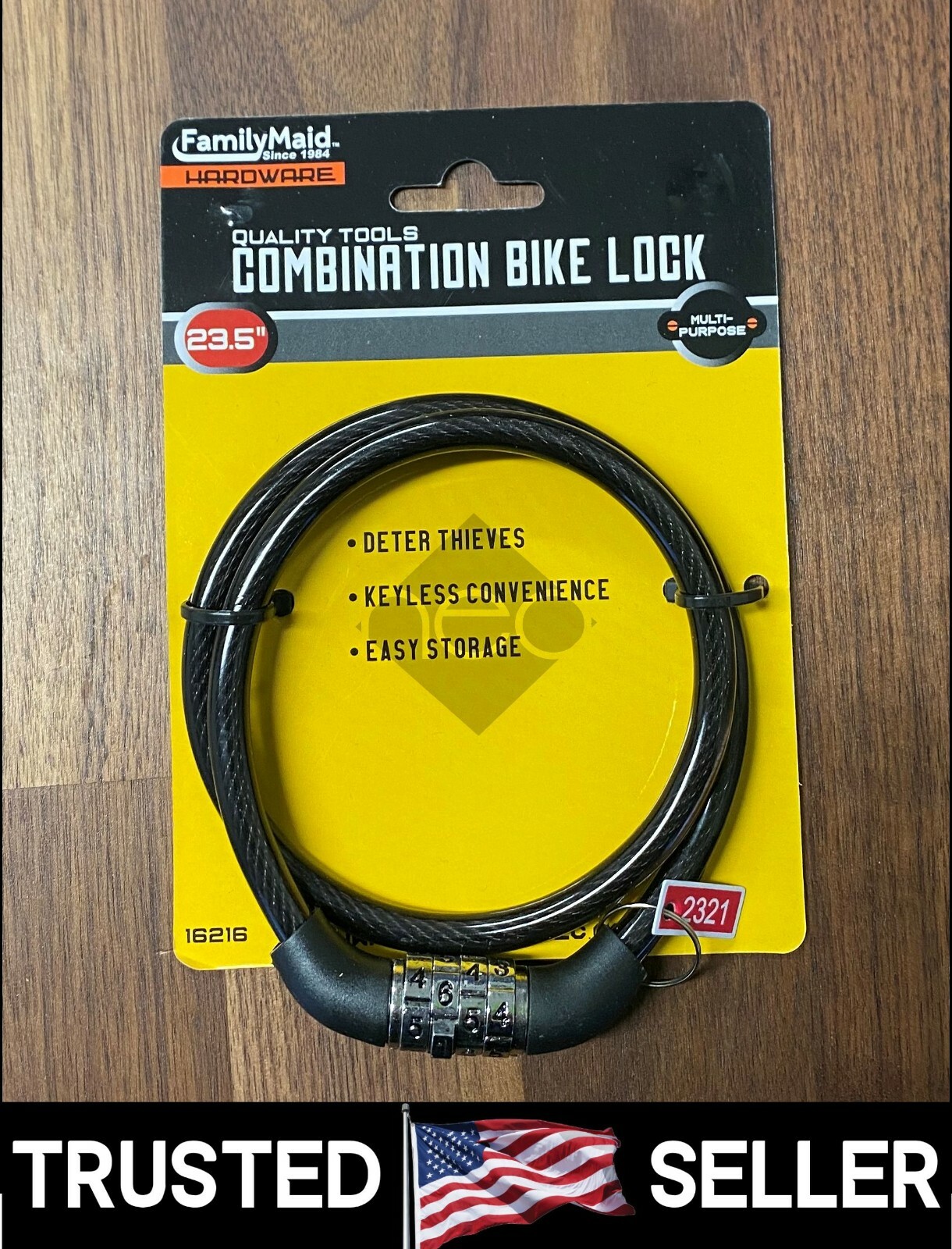 3 Digit Combination Portable Bicycle Bike Locks Spiral Steel Safety Cable Lock