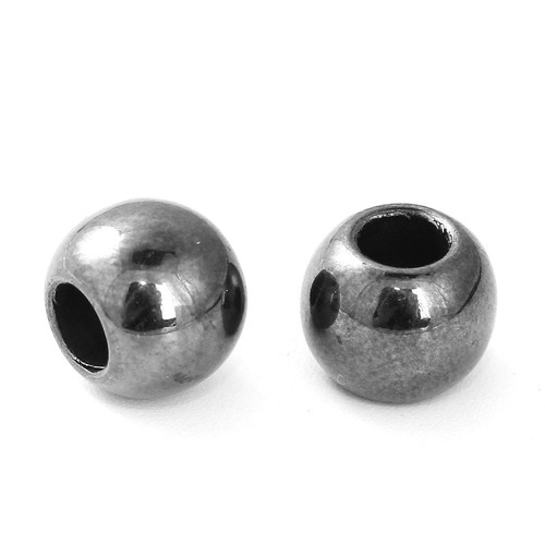 100 cuentas espaciadoras redondas - 10 mm - para cordones paracord y europeos - orificio de 4,7 mm - Imagen 4 de 45