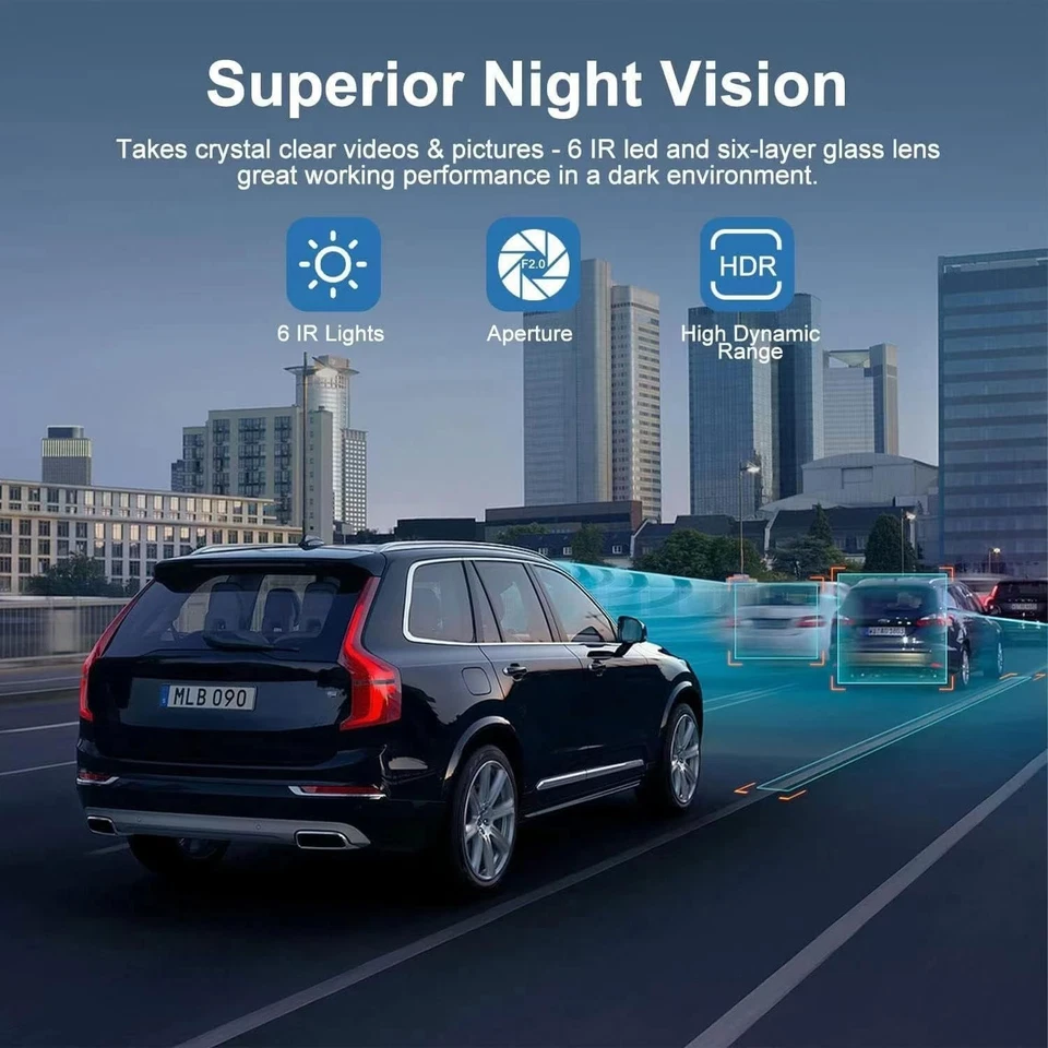 Dash Cam, 1080P Full HD Dash Camera para Coche, 170° Gran Angular Dash Cam Frontal, Sup Foto 3 de 4