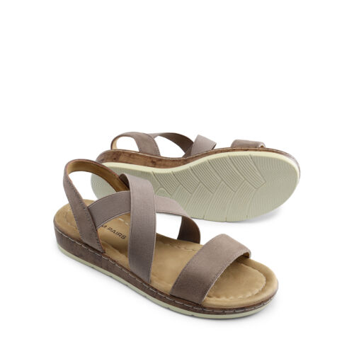 Women Classic Low Wedge Heel Slip on Flat Sandals Vacation Beach Walking Sandals - Picture 17 of 37