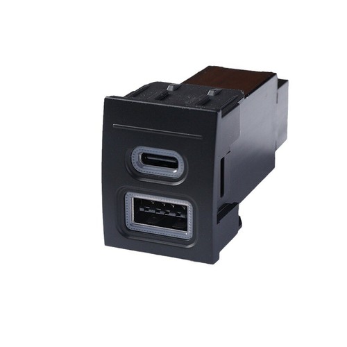 Pour Polo 2004-2009 PD Double chargeur voiture USB Type C + QC 3.0 DC 12V-24V - Photo 3 sur 5