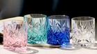K9 Crystal Whisky Rock Glass Hand Carved Floral Pattern Crystal Collection 240ml