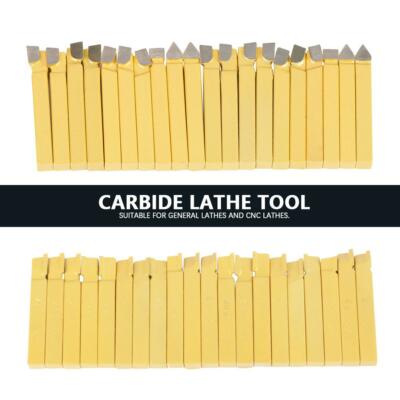 20pc 1//4/" Carbide Tip Tipped Cutter Tool Bit Cutting Set For CNC Lathe Tooling
