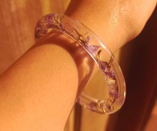 Bracelet with real flower