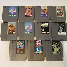 NES Game Lot: 10 Games -Karate Champ, Bad Dudes, Excitebike, Mickey Mouse, Mario