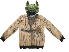 Star Wars Baby Yoda Hoodie mask kids The Child Character Costume Zip up Sz L