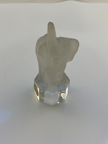 Goebel Kristall Elefant Figur Satiniertes Glas West Germany 5" - Bild 4 von 6