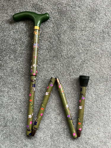 Gehstock Stock Classic Canes England zusammenklappbar Schnitt Blumen verstellbar