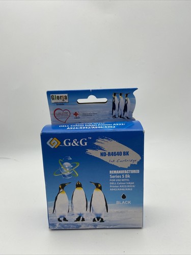 G&G Black Ink Cartridge ND-R4640 BK For Dell A922/A924/A942/A946/A962 - New - Picture 1 of 6