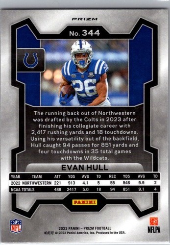 2023 Panini Prizm #344 Evan Hull Orange Ice - Imagen 2 de 2