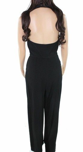 Grant Women's Size 1820 10 Jumpsuit Wide Martin Crepe neck V leg 035 Black XgqdxRBOw