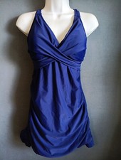 Womens Tankini Swimsuit Top Size L Navy Blue