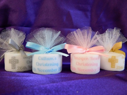 Personalised Christening Baptism Tealight Candle Favours Sets - Picture 2 of 14