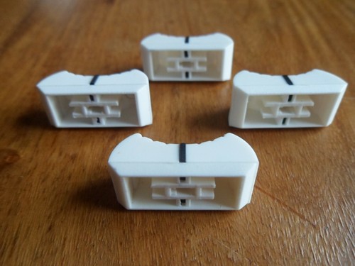 X 4 faders potentiomètre bouton table de mixage BLANC X 4 NEUF/ FIXATION 4 mm - Picture 2 of 3