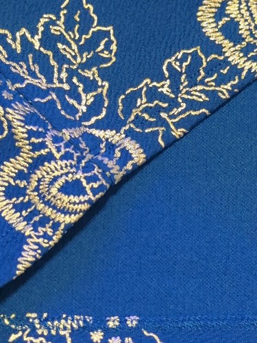 LuLaRoe Rock S Damen Pull On bestickt Blumen blau silber neu mit Etikett Stretch - Bild 8 von 12