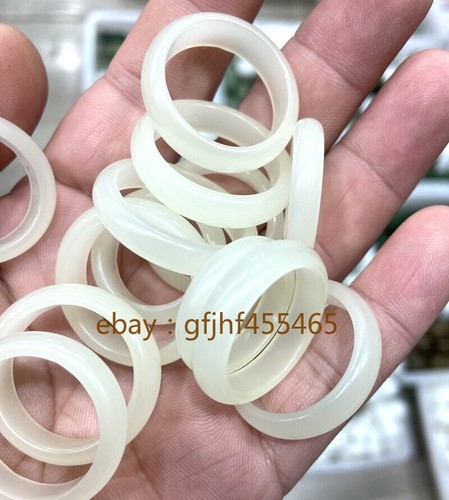 Autentico anello squisito radice di bodhi bianca haitiana naturale misura 10-16#- - Foto 9 di 9